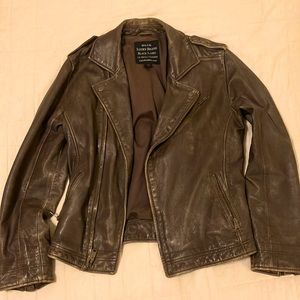 Vintage Lucky Brand Black Label Leather Jacket